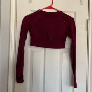 Burgundy crop top